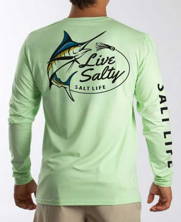 Salt Life Men's Salty Marlin Lure Long Sleeve Performance Fishing