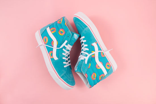 Vans Odd Future Sk8-Hi Limited Edition Scuba Blue Donut Shoe