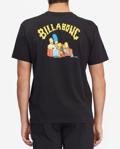 Billabong Men's Simpsons Family Couch Organic Short Sleeve T-Shirt