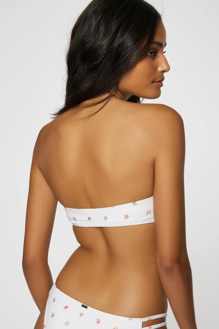 Maui Halter Support Bikini Top - White