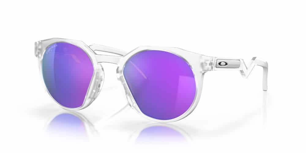 Clear oakleys clearance with purple lenses